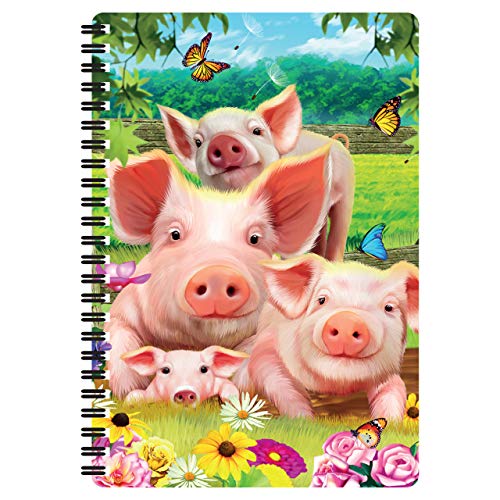 3D LiveLife A5 Notizbuch - Schweinestall von Deluxebase. 80-seitiges 3D-Notizbuch mit rosa Schweinen. Schul- oder Büromaterial mit Kunstwerken, von renommierten Künstler Michael Searle lizenziert 3D LiveLife A5 Notizbuch - Schweinestall von Deluxebase. 80-seitiges 3D-Notizbuch mit rosa Schweinen. Schul- oder Büromaterial mit Kunstwerken, von renommierten Künstler Michael Searle lizenziert von 3D LiveLife