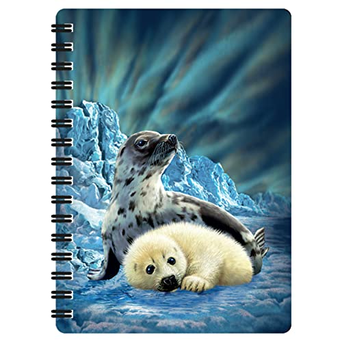 3D LiveLife Jotter - Harfenrobben von Deluxebase. Linsenförmiges 3D Ocean A6 Spiralblock. Liniertes Notizbuch mit Kunstwerken, die vom bekannten Künstler Steven Michael Gardner lizenziert wurden 3D LiveLife Jotter - Harfenrobben von Deluxebase. Linsenförmiges 3D Ocean A6 Spiralblock. Liniertes Notizbuch mit Kunstwerken, die vom bekannten Künstler Steven Michael Gardner lizenziert wurden von 3D LiveLife