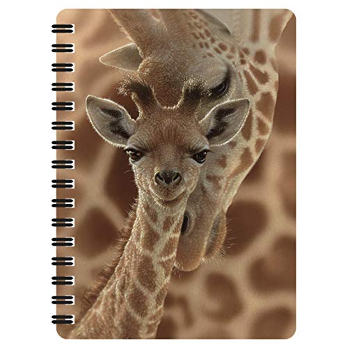 3D LiveLife Jotter - Neugeborenes von Deluxebase. Linsenförmiges 3D Giraffe A6 Spiralblock. Ein liniertes Notizbuch mit Kunstwerken, die vom renommierten Künstler Collin Bogle lizenziert wurden von 3D LiveLife