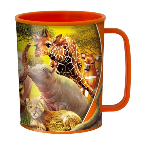 3D LiveLife Trinkbecher - Cousinen Küssen von DeluxeBase. 3D Linsenförmige Safari Plastikbecher. 300ml Becher für Kinder mit Original Kunstwerk, lizenziert von bekannt Künstler, Michael Searle von 3D LiveLife