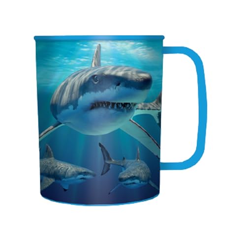 3D LiveLife Trinkbecher - Great White Sharks from Deluxebase 3D Lenticular Shark Plastic Cup 300ml plastic cups for kids with original artwork licensed from renowned artist, David Penfound 3D LiveLife Trinkbecher - Great White Sharks from Deluxebase 3D Lenticular Shark Plastic Cup 300ml plastic cups for kids with original artwork licensed from renowned artist, David Penfound von 3D LiveLife
