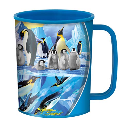 3D LiveLife Trinkbecher - Pinguin Stürzen von DeluxeBase. 3D Linsenförmige Ozean Plastikbecher. 300ml Becher für Kinder mit Original Kunstwerk, lizenziert von bekannt Künstler, Michael Searle von 3D LiveLife