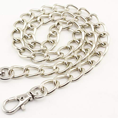 3DANCraftit Aluminium Metall Taschenkette Kette für Tasche, Handtasche, Geldbeutel, Umhängetasche, 55 cm, Nickel, Anti Messing Golden von 3DANCraftit