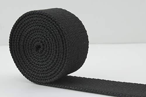 3DANCraftit Polyester, Baumwolle Gurtband Breite 32 mm Länge 4,5m Schwarz ZA72 von 3DANCraftit