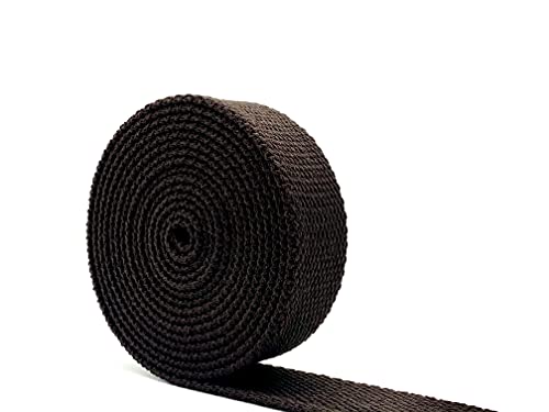 3DANCraftit Polyester Baumwolle Gurtband Breite 25 mm Länge 4,5m Dunkelbraun ZC44 von 3DANCraftit