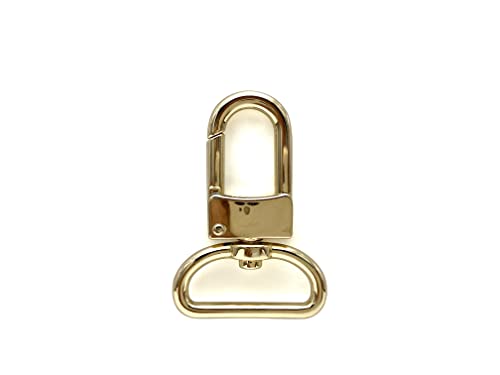 Zink Legierung Geldbörse Haken Schieber Tür Karabinerhaken für Gurt Handtasche Tasche Schlüsselring DIY Handwerk 1 inch / 25mm goldfarben T77 von 3DANCraftit