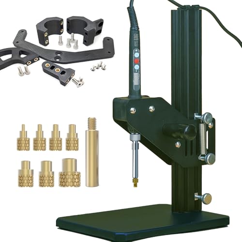 3DZWMAN Vertikale Hitze-Pressmaschine,Heat Set Insert Tool,Messing Einsätze 3D Druck,Heat Set Insert Spitze für Gewinde Rändelmutter M2/M3/M4/M5/M6 (1/4)/M8 (ZW12Pro) von 3DZWMAN