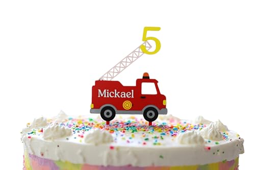 3DKOUPE - Personalisierter Feuerwehrauto: Cake Topper für Kindergeburtstag oder Dekoration 3DKOUPE - Personalisierter Feuerwehrauto: Cake Topper für Kindergeburtstag oder Dekoration von 3Dkoupe