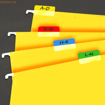 3L Registertaben selbstklebend non-permanent farbig sortiert 12x25mm 7 von 3L