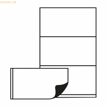 3L 3L Office Products Etikettenhalter 10835 mag 55x102mm 3 Stück von 3L