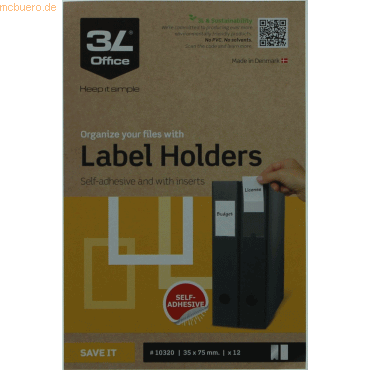3L Sichtfenster 35x75mm selbstklebend Kunststoff inkl.Etiketten VE=12 3L Sichtfenster 35x75mm selbstklebend Kunststoff inkl.Etiketten VE=12 von 3L
