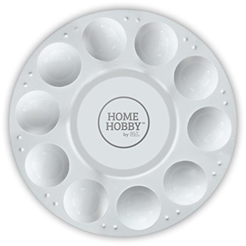 HomeHobby by 3L 14012 Paint Tray, Art Supplies Farbmischschale, White, Diameter 6.5in /16.5cm von HomeHobby by 3L