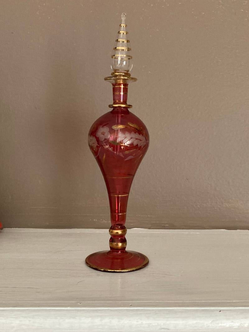 Zarte Parfüm Flasche Mit Stopfen von 3LadysAntiques