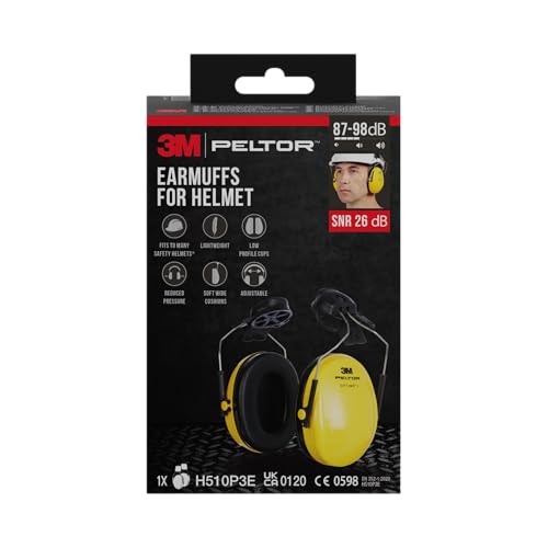 3M Peltor H510P3EC1 Komfort-Kapselgehörschutz für Helm, Gelb von 3M PELTOR
