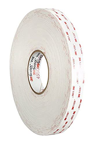 3M VHB Klebebänder, 4930 P, 12 mm x 33 m, 0,6 mm, Weiß, Schutzabdeckung: Papier (6-er Pack) von 3M VHB