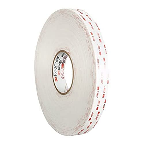 3M VHB Klebebänder, 4930 P, 19 mm x 33 m, 0,6 mm, Weiß, Schutzabdeckung: Papier (4-er Pack) von 3M VHB