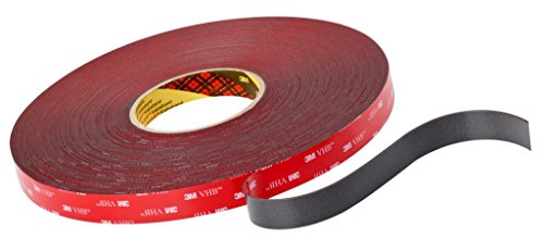 3M VHB Klebeband, 4611 F, 50 mm x 33 m, 1,1 mm, Grau, Schutzabdeckung: Folie (1-er Pack) von 3M VHB