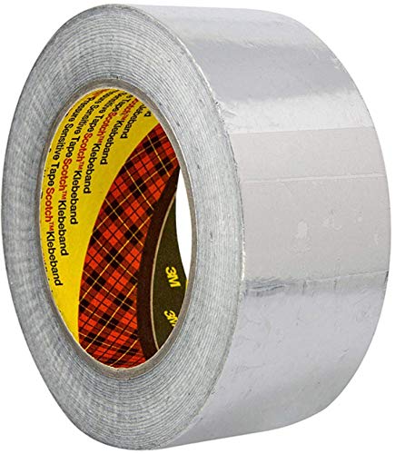 3M Aluminium-Klebeband 1436 , Metallklebeband - Weichaluminium, Beständig bei Feuchtigkeit , UV-Strahlung, Chemikalien und Temperaturschwankungen, 50 mm x 50 m, silber, 1er Pack 3M Aluminium-Klebeband 1436 , Metallklebeband - Weichaluminium, Beständig bei Feuchtigkeit , UV-Strahlung, Chemikalien und Temperaturschwankungen, 50 mm x 50 m, silber, 1er Pack von 3M