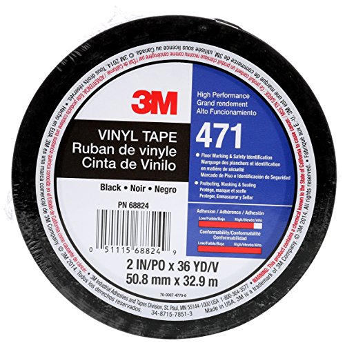 3M 471IW-S50-D 471 Hochwertiges Weich-PVC-Klebeband, 50 mm x 33 m, Schwarz 3M 471IW-S50-D 471 Hochwertiges Weich-PVC-Klebeband, 50 mm x 33 m, Schwarz von 3M