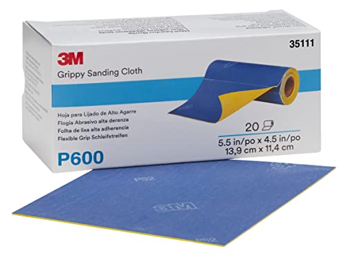 3M Flexible Grip Schleifstreifen, 139 mm x 114 mm, perforiert auf Rolle à 20 Streifen, P1000, 35113 von 3M