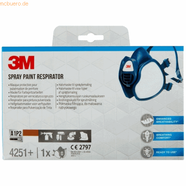 3M Halbmaske 4251+BC1 blau/weiß 3M Halbmaske 4251+BC1 blau/weiß von 3M