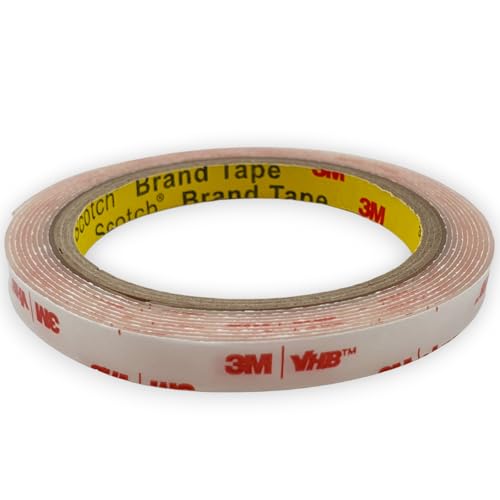 3M transparentes doppelseitiges Klebeband VHB 4910 EXTRA STARK (10mm x 3 Meter) von 3M