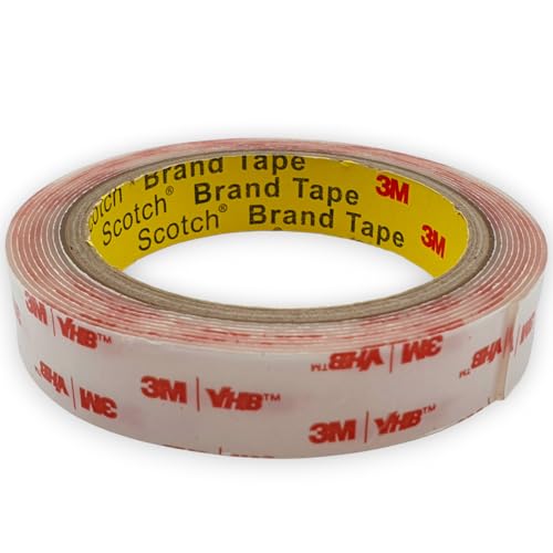 3M transparentes doppelseitiges Klebeband VHB 4910 EXTRA STARK (20mm x 3 Meter) von 3M