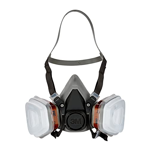 3M Unisex Maske für Farbspritzarbeiten 6002, A2P2, Grau, Einheitsgröße von 3M