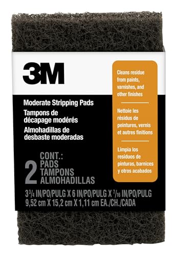 3M Robuste Abisolierpads, 2 Stück, 9,5 x 15,2 cm, entfernt Farbe, Lack, Tapetenkleister und andere Oberflächen, ohne die Oberfläche zu zerkratzen oder zu verfugen (10112NA) von 3M