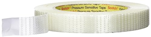 3M Tartan Filament-Klebeband Leistungsstark 8959 , 19 mm x 50 m, Transparent (1-er Pack) von 3M