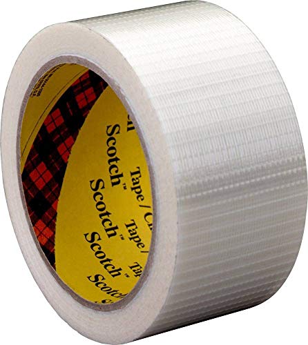 3M Tartan Filament-Klebeband Leistungsstark 8959 , 75 mm x 50 m, Transparent (12-er Pack) von 3M