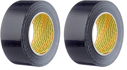 3M Universelles Gewebeklebeband 2903, Duct Tape, Starkes Panzertape, Reparatur Klebeband, Starke Klebkraft, leicht abreißbar, 48mm x 50m, Schwarz - 1 Rolle (Packung mit 2) von 3M