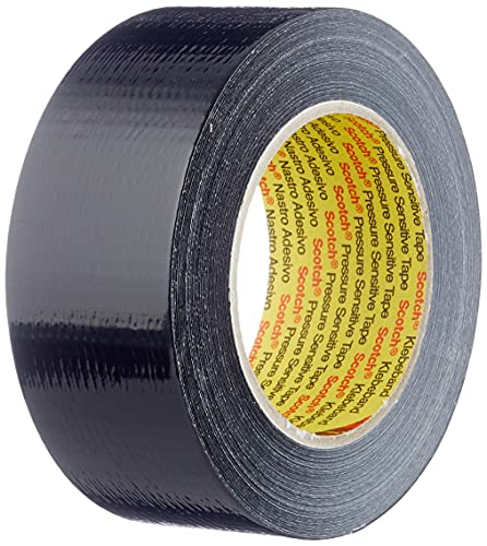 3M Universelles Gewebeklebeband 2903, Duct Tape, Starkes Panzertape, Reparatur Klebeband, Starke Klebkraft, leicht abreißbar, 48mm x 50m, Schwarz - 1 Rolle von 3M