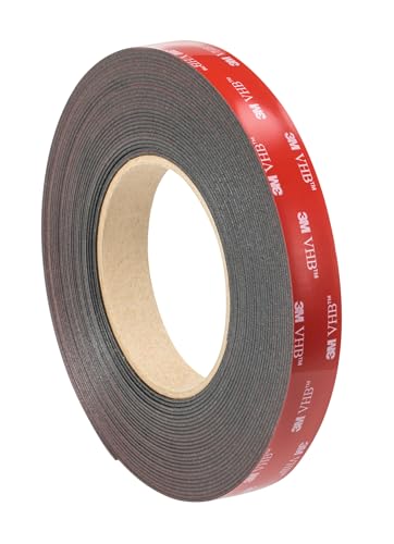 3M VHB 5925 Hochleistungs-Klebeband, 19 mm x 33 m, Schwarz, Schutzabdeckung: Folie (4-er Pack) von 3M VHB