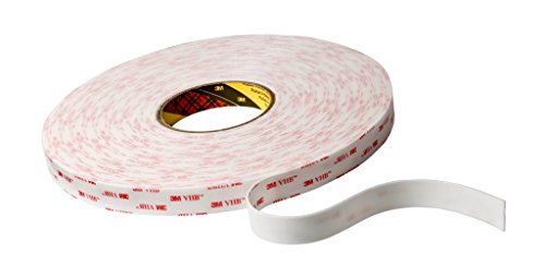 3M VHB Klebebänder, 4932 P, 25 mm x 33 m, 0,6 mm, Weiß, Schutzabdeckung: Papier (3-er Pack) von 3M VHB