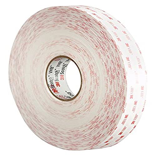 3M VHB Klebebänder, 4950F, 19 mm x 33 m, 1,1 mm, Weiß, Schutzabdeckung: Folie (4-er Pack) von 3M VHB