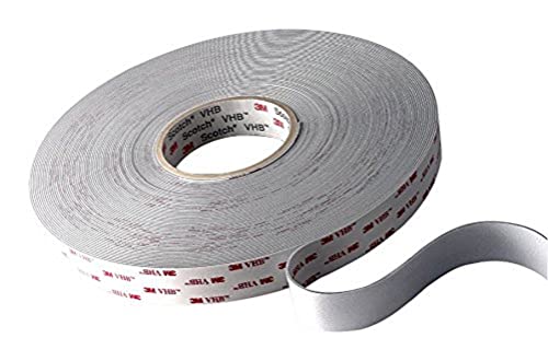 3M VHB Klebebänder, 4959 F, 25 mm x 16,5 m, 3,0 mm, Weiß, Schutzabdeckung: Folie (3-er Pack) von 3M VHB