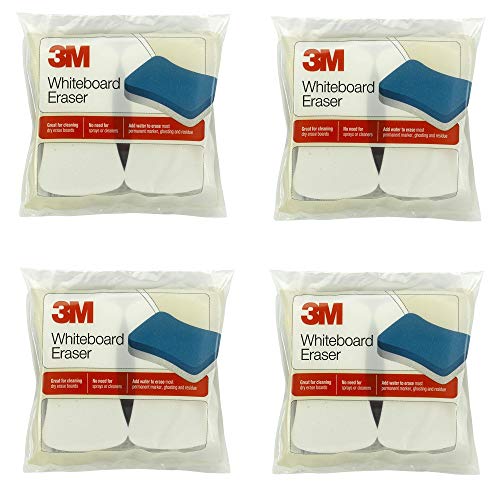 3M Whiteboard Eraser for Whiteboards, 2-Pack, White/Blue (581-WBE) von 3M