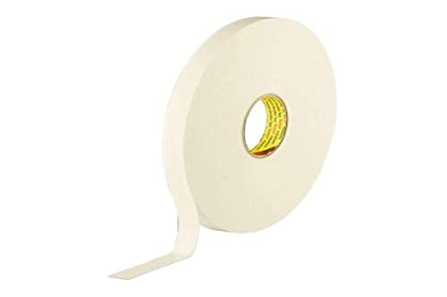 3M doppelseitiges Klebeband mit Polyethylen Schaumstoffträger, 9515 W, 19 mm x 33 m, 1,5 mm, Weiß (16-er Pack) von 3M