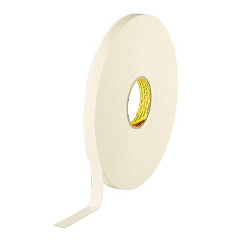 3M doppelseitiges Klebeband mit Polyethylen Schaumstoffträger, 9515 W, 19 mm x 33 m, 1,5 mm, Weiß (16-er Pack) von 3M