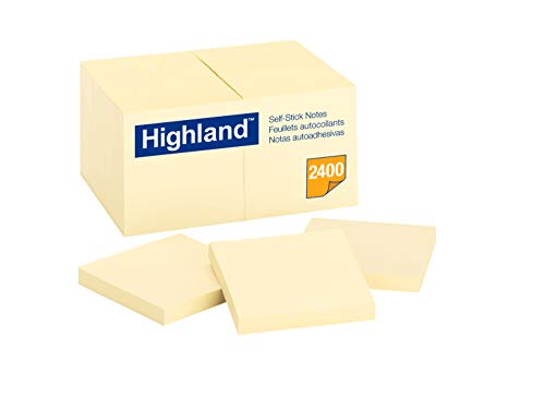 Highland Haftnotizen, 7,6 x 7,6 cm, Gelb, 24 Stück von 3M
