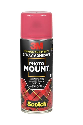 Scotch PhotoMount Klebespray - Sprühkleber für Fotos, Folien u.v.a.m., 400 ml, 1 Dose/Packung - für Schnelle und Dauerhafte Verbindungen von Scotch