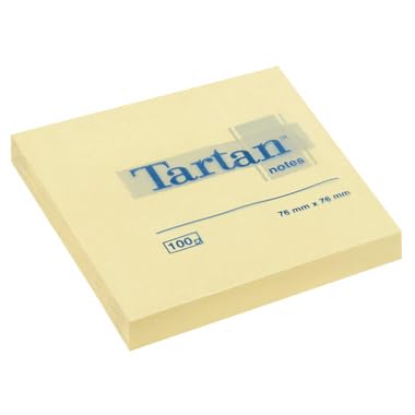 Post It 3M Tartan Haftnotizen, 76 mm x 76 mm, gelb, 100 Blatt Post It 3M Tartan Haftnotizen, 76 mm x 76 mm, gelb, 100 Blatt von 3M