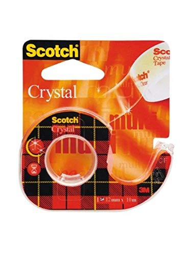 Scotch™ 600H1210 Crystal Klebeband 1 Rolle im Einweg-Handabroller (12 mm x 10 m) von Scotch