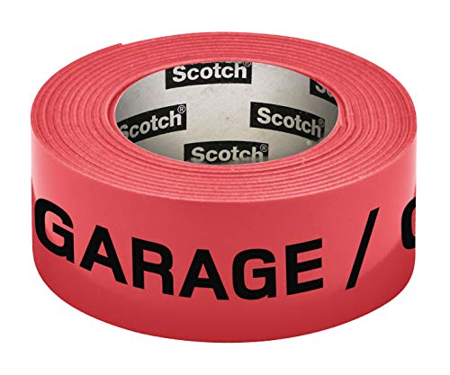 Scotch 300157G Klebeband, Neonfarben, vorgedruckt, 30 mm x 50 m, Rot von Scotch