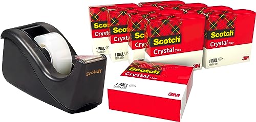 Scotch Klebebandabroller und Scotch Crystal Klebeband 10 Rollen, 19 mm x 33 m - Nachfüllbarer Klebebandabroller für Schule, Zuhause und Büro Scotch Klebebandabroller und Scotch Crystal Klebeband 10 Rollen, 19 mm x 33 m - Nachfüllbarer Klebebandabroller für Schule, Zuhause und Büro von Scotch
