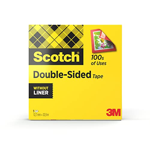 Scotch Doppelseitiges Klebeband, Transparent - 1 Rolle, 12 mm x 33 m - Klares Doppelseitiges Klebeband, Stark klebend für Scrapbooking, Basteln und Projekte, Fotoverträglich Scotch Doppelseitiges Klebeband, Transparent - 1 Rolle, 12 mm x 33 m - Klares Doppelseitiges Klebeband, Stark klebend für Scrapbooking, Basteln und Projekte, Fotoverträglich von Scotch
