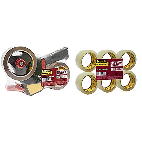 Scotch HV5066DB Handabroller HEAVY, 50 mm x 66 m, inklusiv 2 Rollen Klebeband, braun + HV5066FT Verpackungsklebeband HEAVY, 6 Rollen, 50 mm x 66 m, transparent Scotch HV5066DB Handabroller HEAVY, 50 mm x 66 m, inklusiv 2 Rollen Klebeband, braun + HV5066FT Verpackungsklebeband HEAVY, 6 Rollen, 50 mm x 66 m, transparent von Scotch