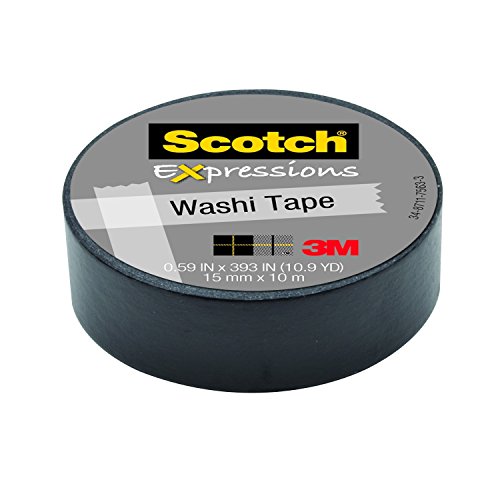 Scotch KK1510S Kreativ-Klebeband (Dekoband, 15 mm x 10 m) schwarz von Scotch