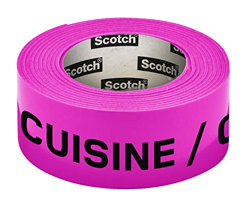 Scotch Neon-Klebeband, vorgedruckt, Neonfarben, 30 mm x 50 m, Violett von Scotch